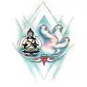 Fat Buddha tattoo design idea