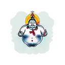 Fat Buddha tattoo design idea