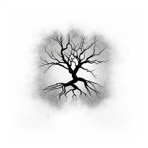 leafless Oaktree  tattoo design idea