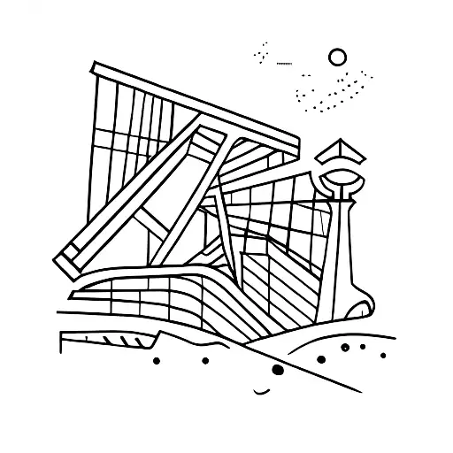 the city of Barcelona  tattoo design idea