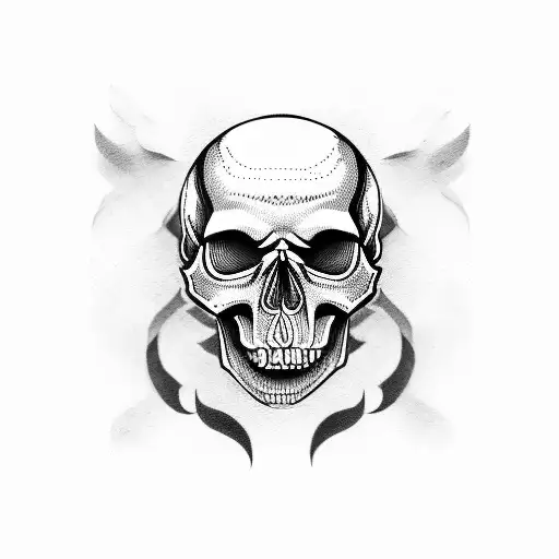 skull pistons tattoo design idea