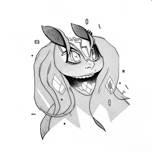 nezuko from demon slayer tattoo design idea