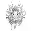 nezuko from demon slayer tattoo design idea