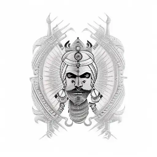 Punjabi warrior tattoo design idea