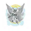 saint michael archangel tattoo design idea