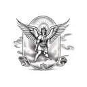 saint michael archangel tattoo design idea