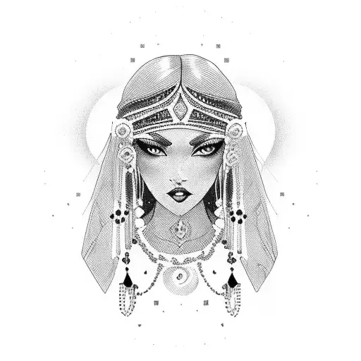 gypsy woman  tattoo design idea