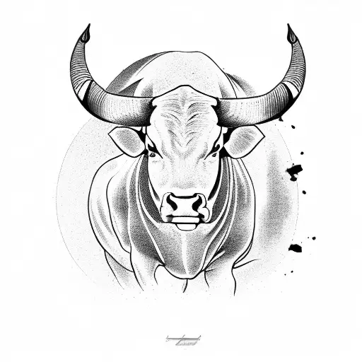 A dynamic sketch of a Jallikattu bull riding a motorcycle tattoo design idea