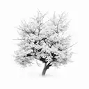 blossom tree branch tattoo design idea