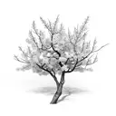 blossom tree branch tattoo design idea