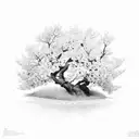 blossom tree branch tattoo design idea