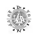 A Dodgers logo with a TV screen reflecting a live game tattoo design idea