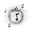 Bandaid with music note tattoo design idea