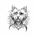 cat pp tattoo design idea