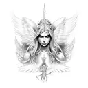 Angel vs Demon tattoo design idea