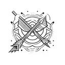 Bow and Arrow tattoo design idea