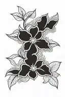 Mozambique identity flower tattoo design idea
