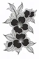 Mozambique identity flower tattoo design idea
