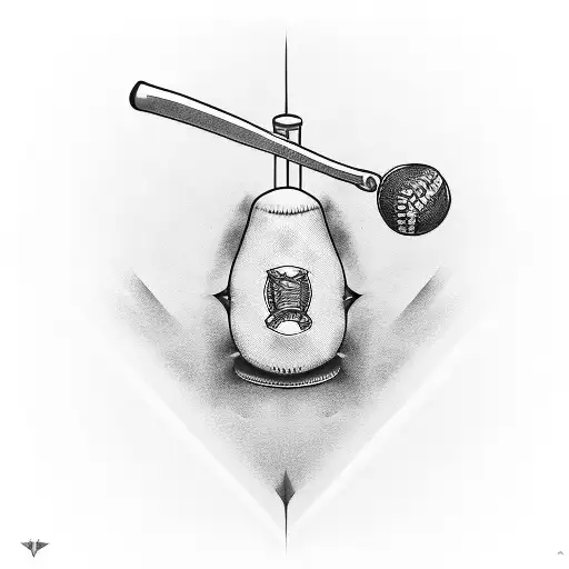 Baseball bat morphing into a video game controller tattoo design idea