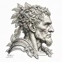 Caesar's head tattoo tattoo design idea