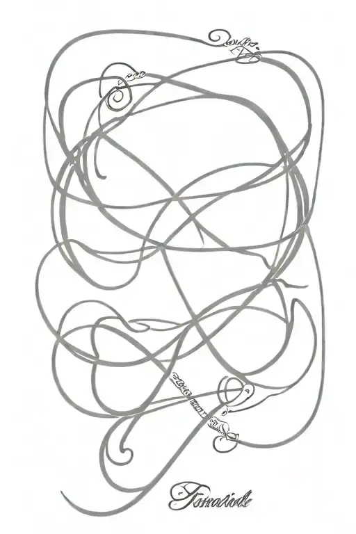 Infinity Symbol with names tattoo design idea