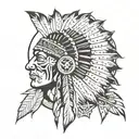 native american traditional style tattoo design idea