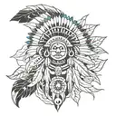 native american traditional style tattoo design idea
