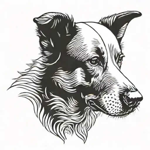 dog's nose tattoo design idea