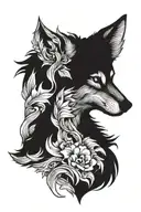 wolf tattoo design inspired by the heart disease called wolf parkinson.  tattoo design idea