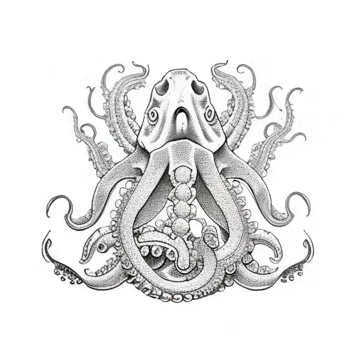 scuba octopus tattoo design idea