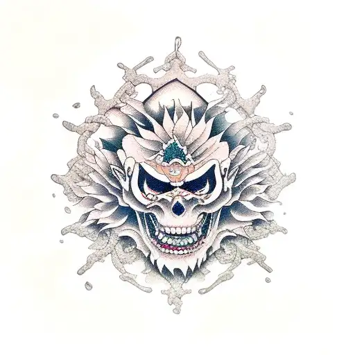 chains shadow shinigami petals  tattoo design idea