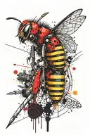 honey comb tattoo design idea