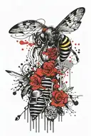 honey comb tattoo design idea