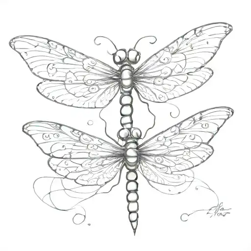 dragonfly tramp stamp tattoo design idea