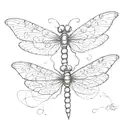 dragonfly tramp stamp tattoo design idea