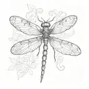 dragonfly tramp stamp tattoo design idea