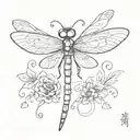 dragonfly tramp stamp tattoo design idea