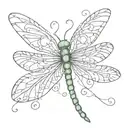 dragonfly tramp stamp tattoo design idea