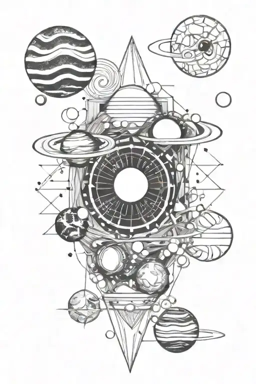 parade of planets  tattoo design idea