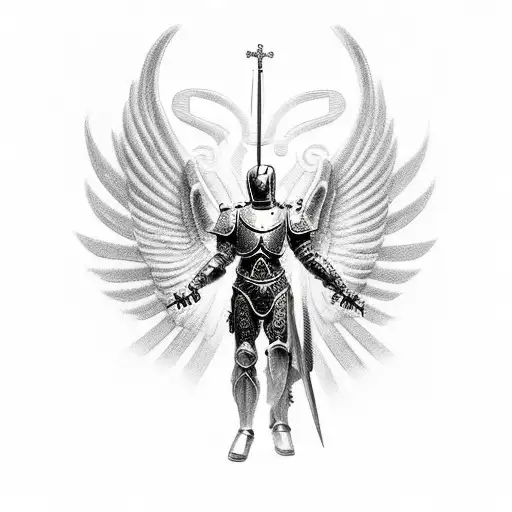 warrior angel of god tattoo