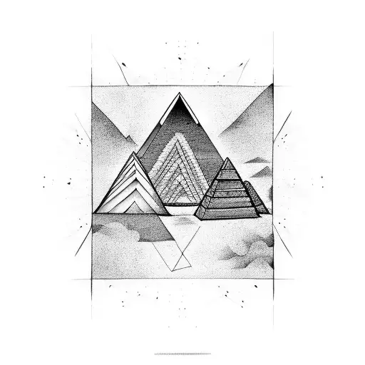pyramid tattoo design idea
