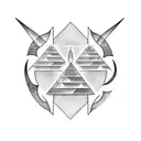 pyramid tattoo design idea