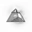pyramid tattoo design idea