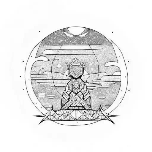 wanderer above the seafog tattoo design idea