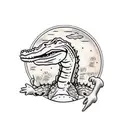alligator tattoo design idea