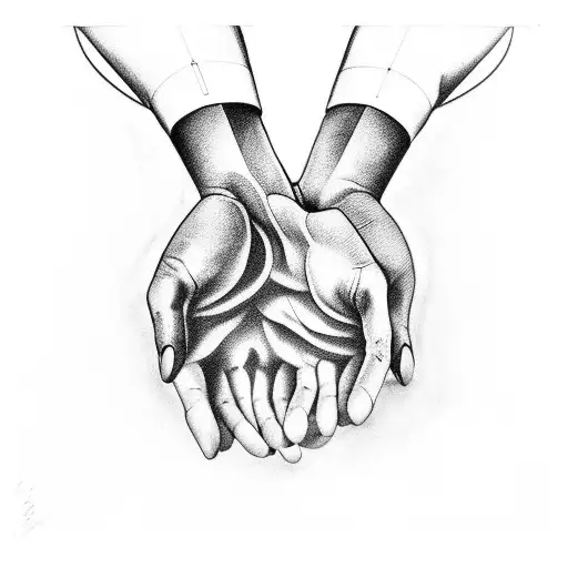 hands, serotonin tattoo design idea