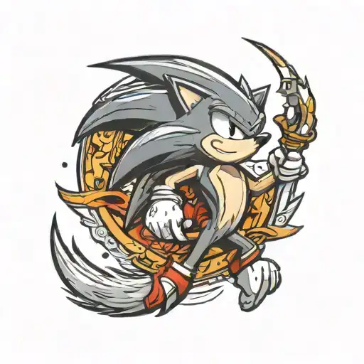 sonic the hedgehog  tattoo design idea