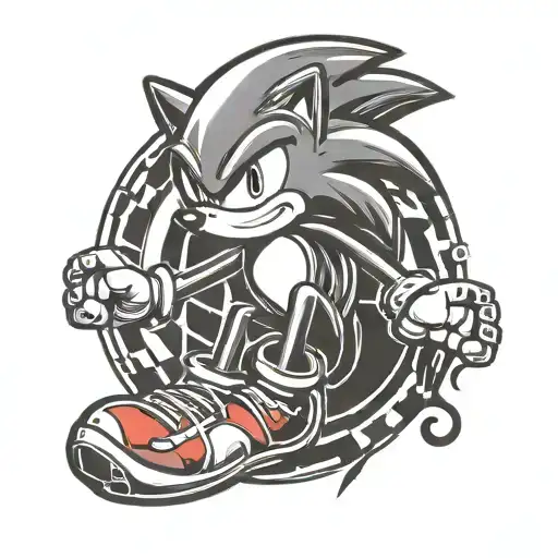 sonic the hedgehog  tattoo design idea