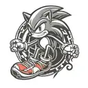 sonic the hedgehog  tattoo design idea