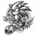 sonic the hedgehog  tattoo design idea